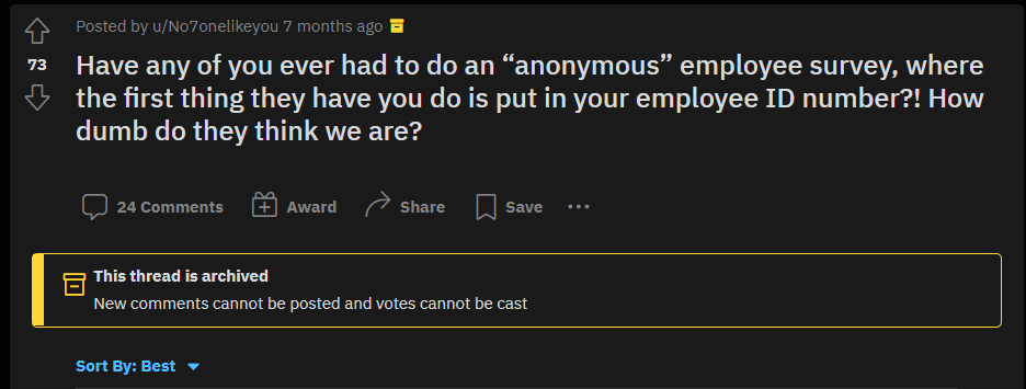 anonymous feedback