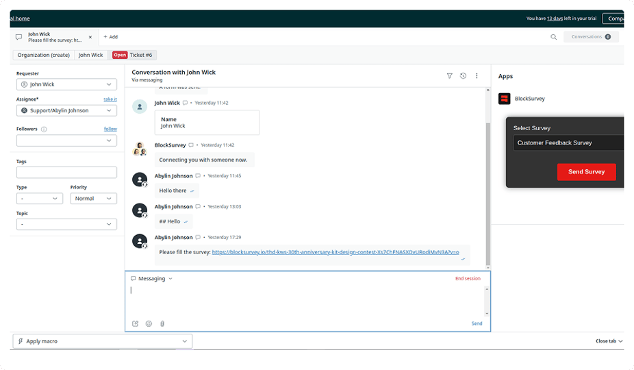 Zendesk integration preview