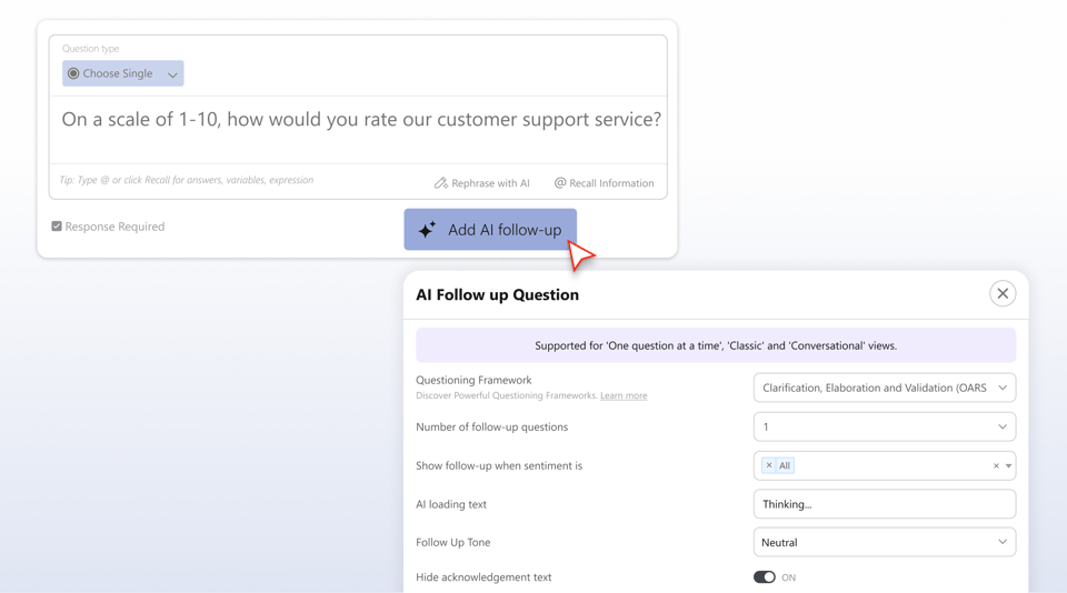 AI Adaptive Surveys