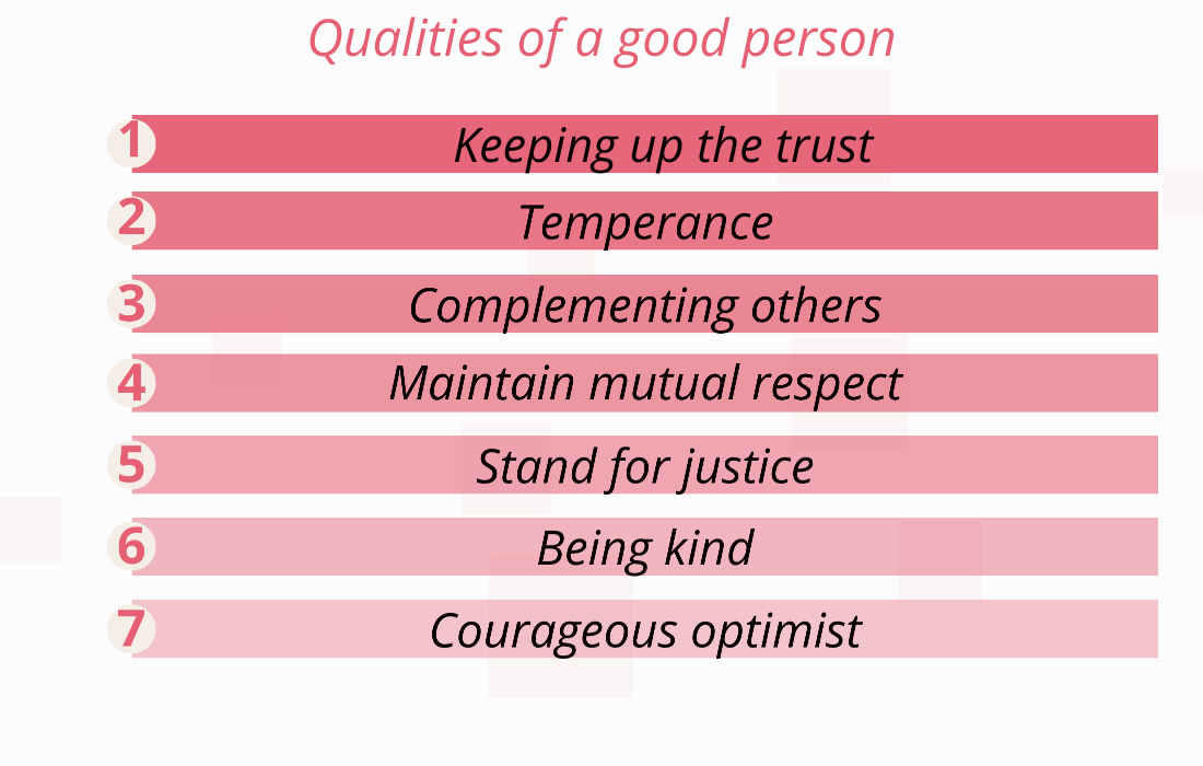 Qualities of a good person