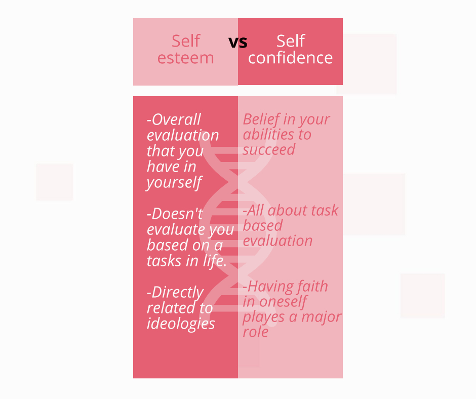 self-esteem
    vs self-confidence